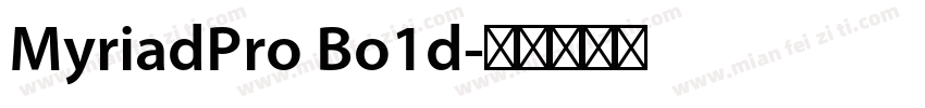 MyriadPro Bo1d字体转换